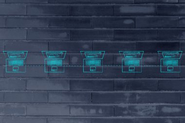 bir satırını ağ yapısındaki bağlı dizüstü bilgisayarlar