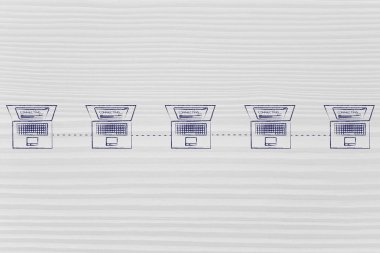 bir satırını ağ yapısındaki bağlı dizüstü bilgisayarlar