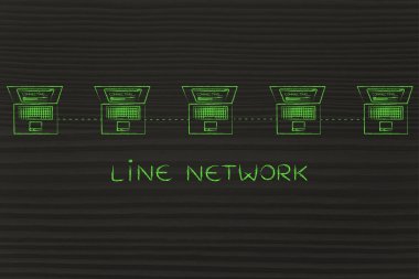 resim yazısı ile satırını ağ yapısındaki bağlı dizüstü bilgisayarlar