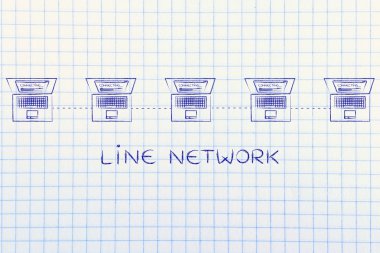 resim yazısı ile satırını ağ yapısındaki bağlı dizüstü bilgisayarlar