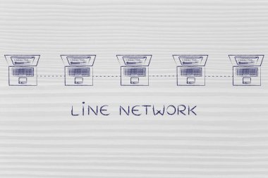 resim yazısı ile satırını ağ yapısındaki bağlı dizüstü bilgisayarlar