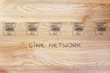 resim yazısı ile satırını ağ yapısındaki bağlı dizüstü bilgisayarlar