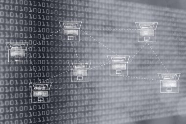 mesh ağ yapısında bağlı dizüstü bilgisayarlar