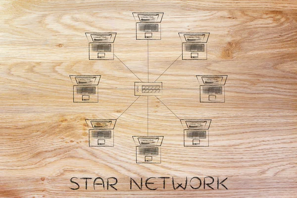 Yıldız ağ kavramı — Stok fotoğraf