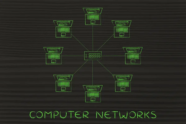 Concetto di reti informatiche — Foto Stock