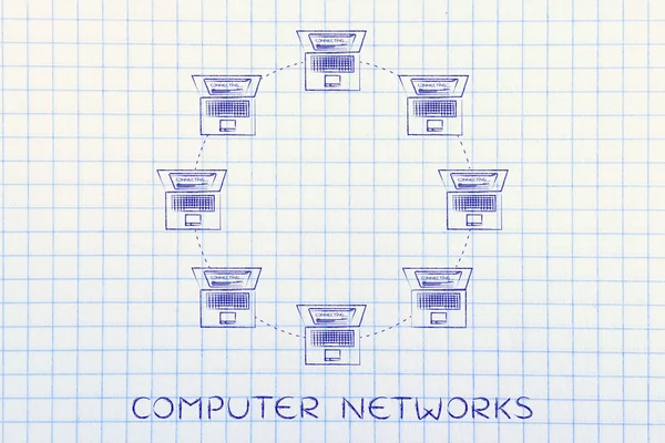 コンピューター ネットワークの概念 — ストック写真