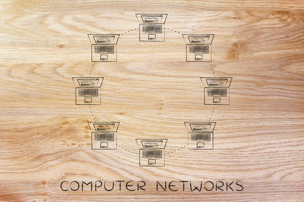 Konzept der Computernetzwerke — Stockfoto