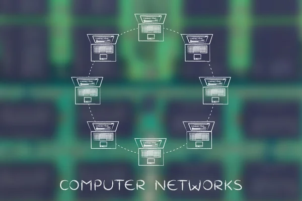 Bilgisayar ağları kavramı — Stok fotoğraf