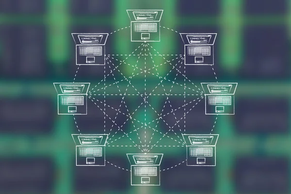 tam olarak bağlı ağ yapısındaki dizüstü bilgisayarlar