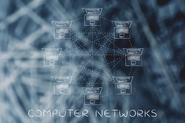 Concept of computer networks — Stock Photo, Image