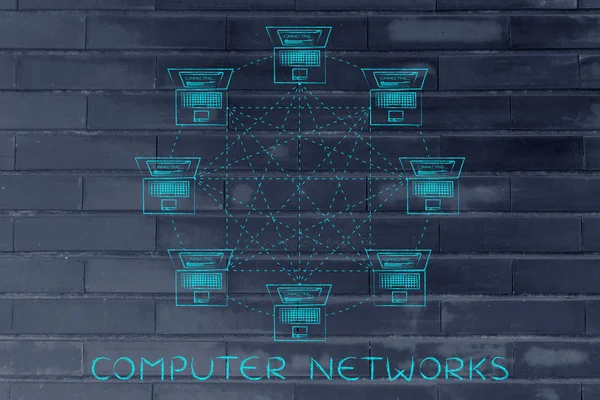 Bilgisayar ağları kavramı — Stok fotoğraf