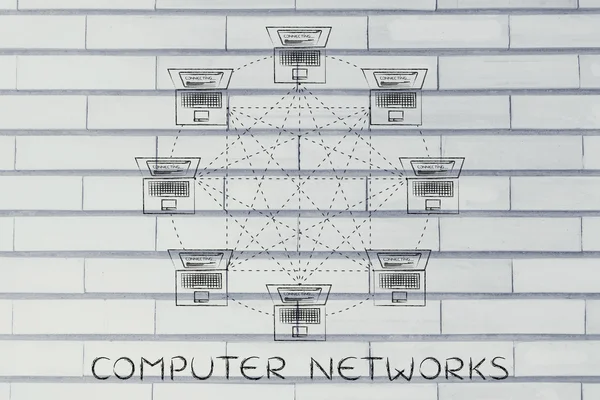 Konzept der Computernetzwerke — Stockfoto