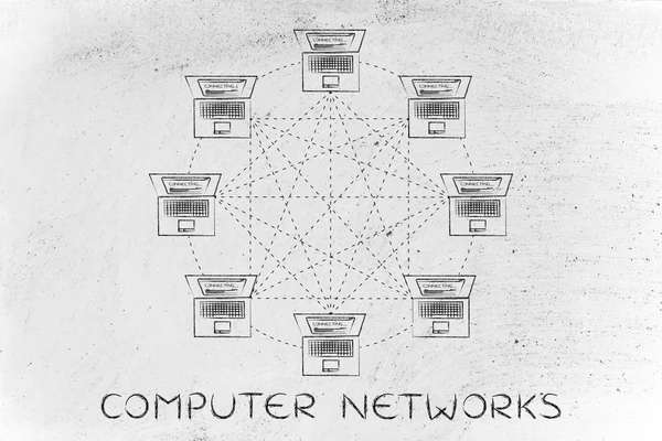 Concept of computer networks — Stock Photo, Image