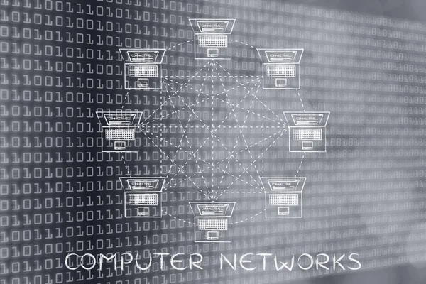 Conceito de redes de computadores — Fotografia de Stock