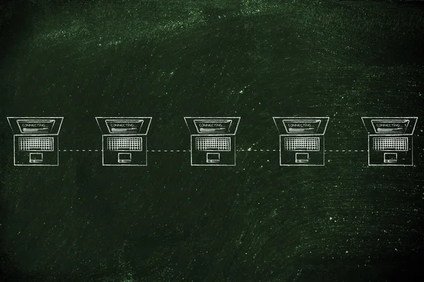 bir satırını ağ yapısındaki bağlı dizüstü bilgisayarlar