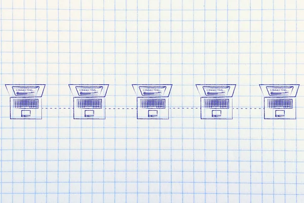 bir satırını ağ yapısındaki bağlı dizüstü bilgisayarlar