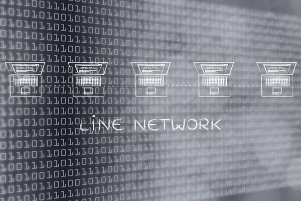 resim yazısı ile satırını ağ yapısındaki bağlı dizüstü bilgisayarlar