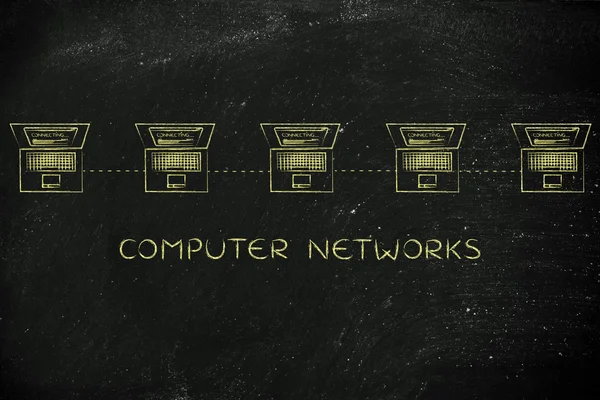 Conceito de rede de computadores — Fotografia de Stock