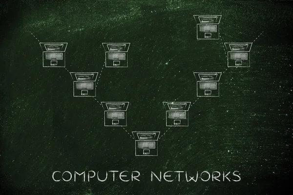 Koncepcja sieci komputerowej — Zdjęcie stockowe