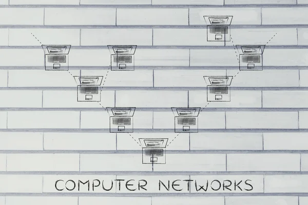 Концепция компьютерной сети — стоковое фото