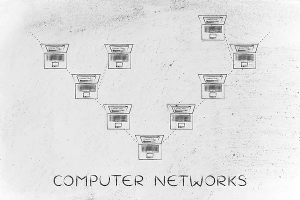 Számítógép-hálózat fogalma — Stock Fotó