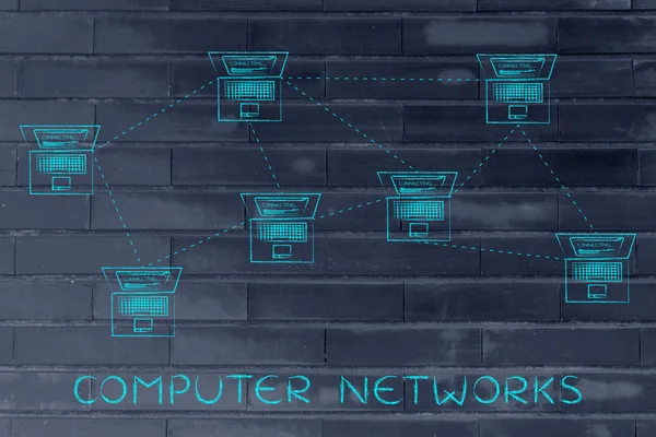 Koncepcja sieci komputerowych — Zdjęcie stockowe