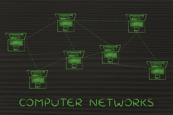 Koncepcja sieci komputerowych — Zdjęcie stockowe