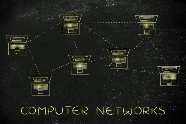 Koncepcja sieci komputerowych — Zdjęcie stockowe