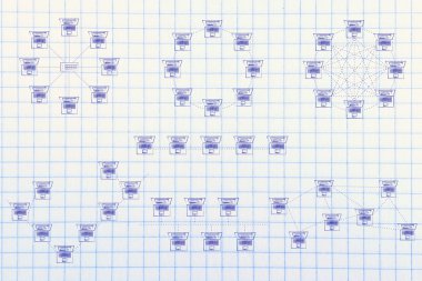 bilgisayar ağ topolojileri diyagramları