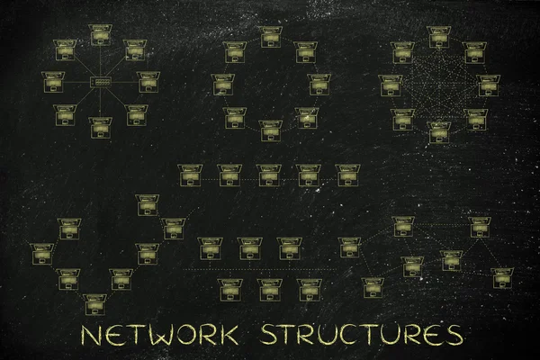 Концепция сетевых структур — стоковое фото