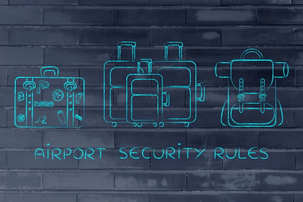 Begreppet airport regler — Stockfoto