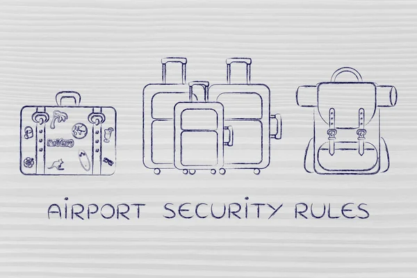Concetto di norme di sicurezza aeroportuale — Foto Stock