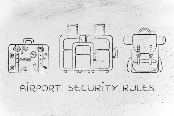 공항 보안 규칙의 개념 — 스톡 사진