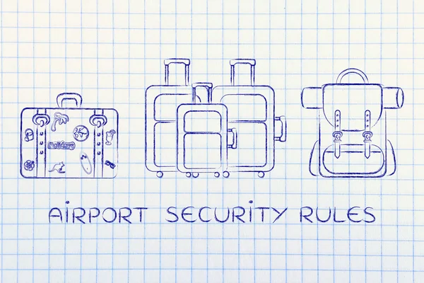 Concept of airport security rules — Stock Photo, Image