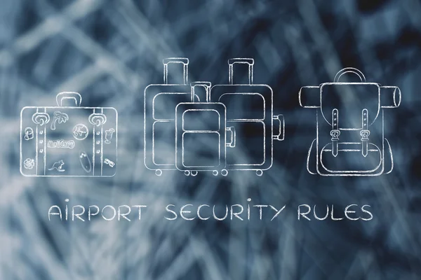 Concept of airport security rules — Stock Photo, Image