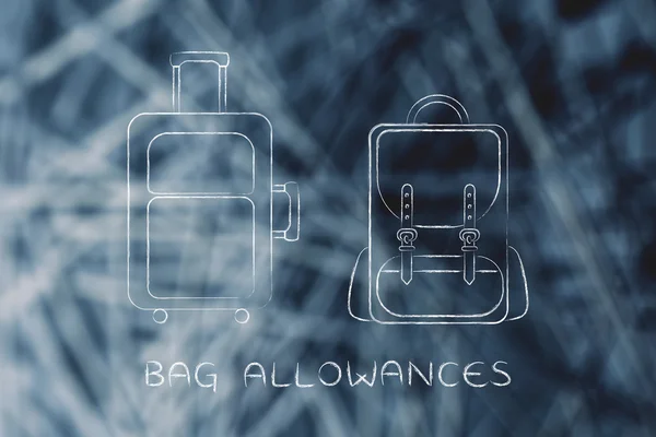 Concept of bag allowances — Stock Photo, Image