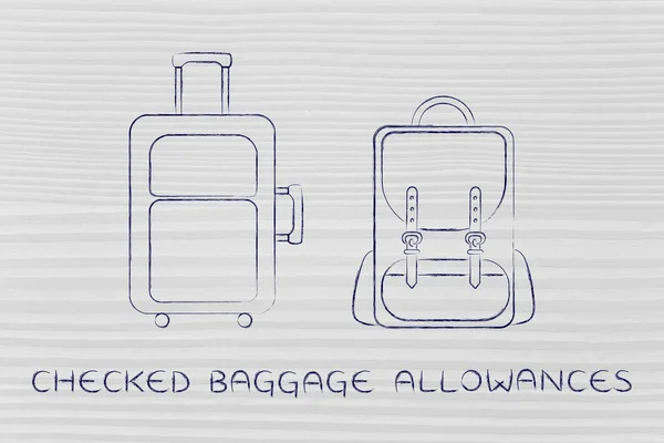Concepto de franquicias de equipaje facturado — Foto de Stock