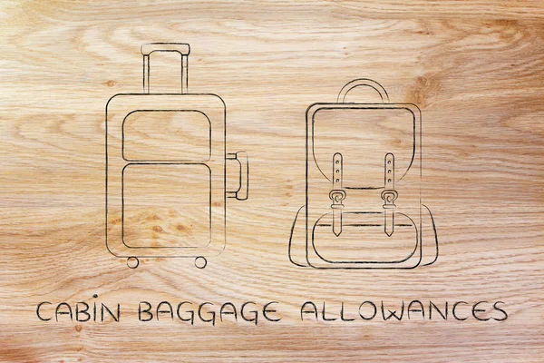 Concept de franchise bagages cabine — Photo