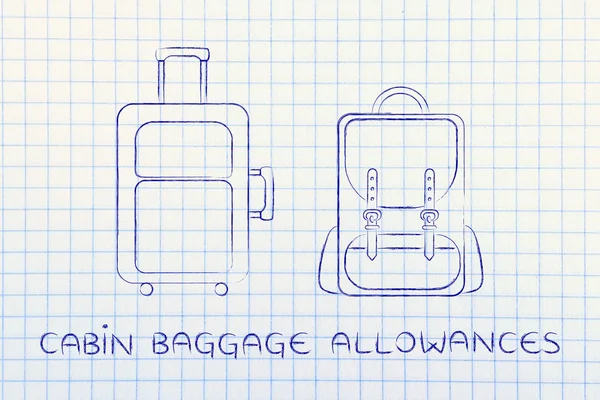Concept de franchise bagages cabine — Photo