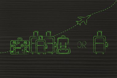 Her havayolu için cömert veya katı çanta ödenek