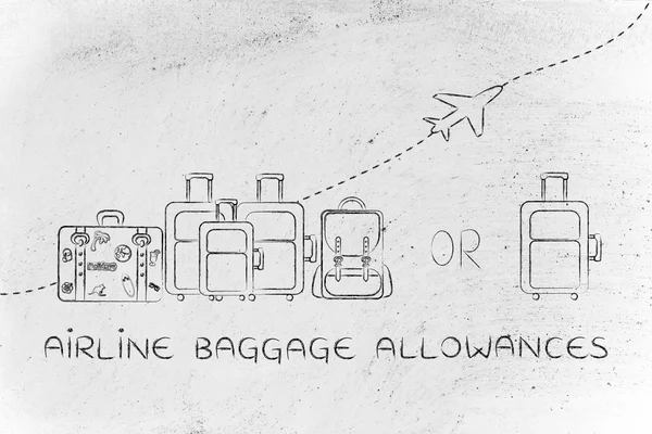 Concept of airline baggage allowances — Stock Photo, Image