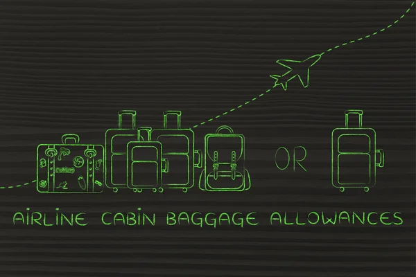 Concept de franchise bagages cabine aérienne — Photo