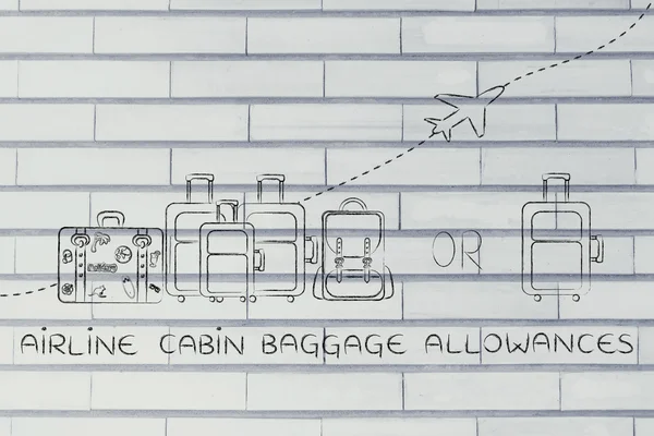 Concept de franchise bagages cabine aérienne — Photo