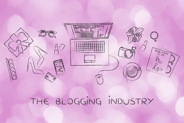 Conceito da indústria de blogs — Fotografia de Stock