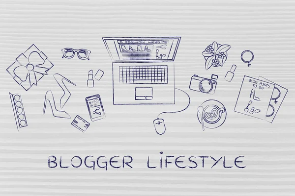 Conceito de estilo de vida blogueiro — Fotografia de Stock