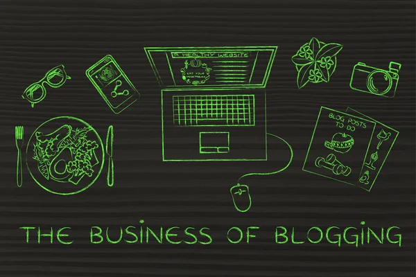 Concepto del negocio del blogging — Foto de Stock