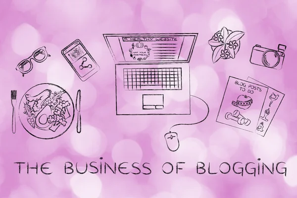 Conceito do negócio de blogging — Fotografia de Stock