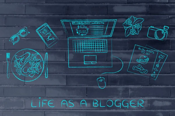 Concept de vie de blogueur — Photo
