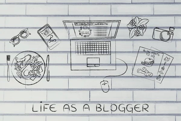 Koncept života jako blogger — Stock fotografie