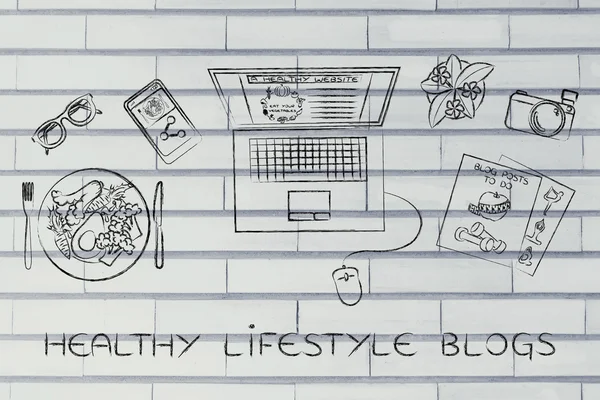 concept of healthy lifestyle blogs